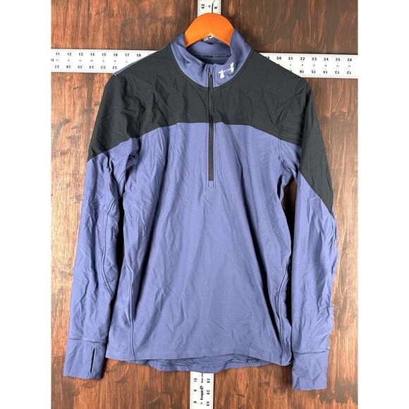 Under‎ Armour UA Qualifier Half Zip 1326595 Running Activewear Blue Mens Small - Picture 1 of 8